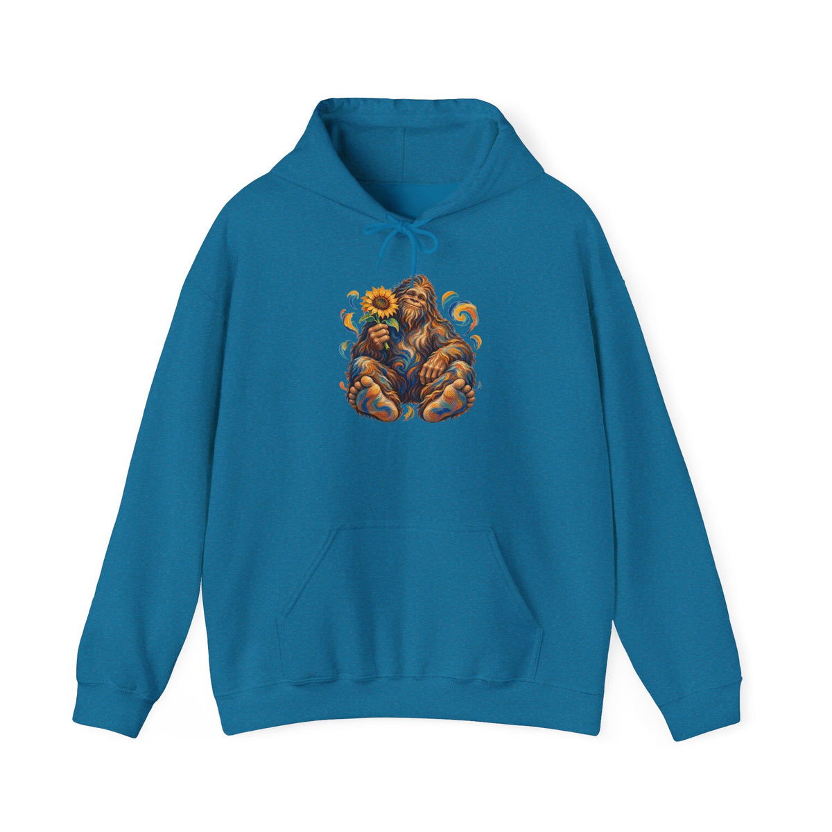 Sunflower Rest with a Shaggy Bigfoot Pullover Hoodie