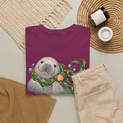 Chubby Mermaid Cozy Kelp Scarf Manatee T-Shirt