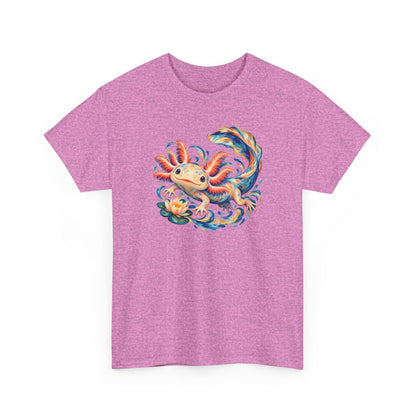 Swirling Axolotl and Lily Bloom T-Shirt
