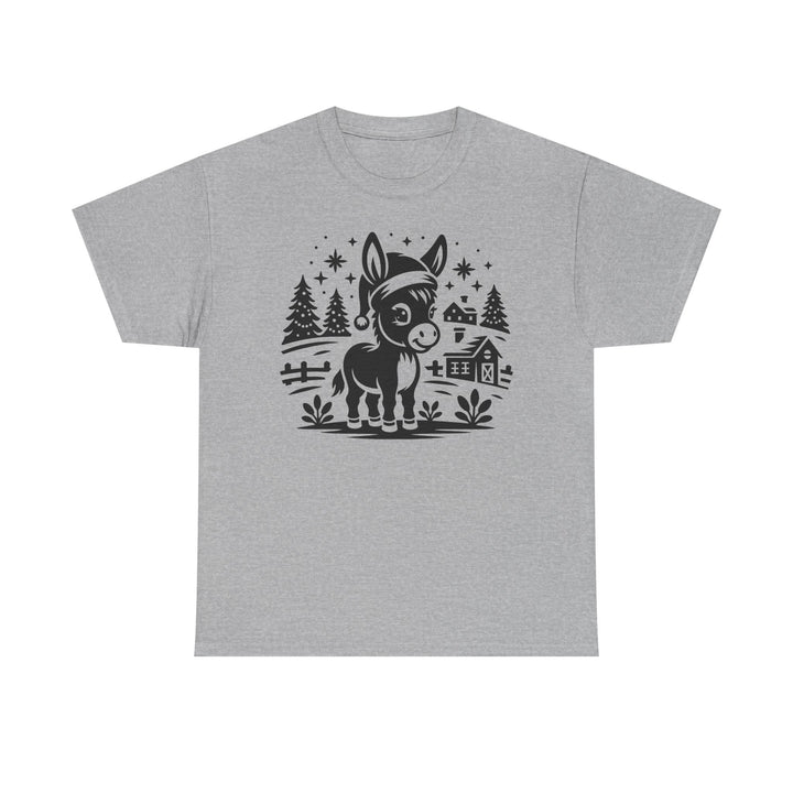 Donkey Christmas T-Shirt | Rustic Farmhouse Animal Tee