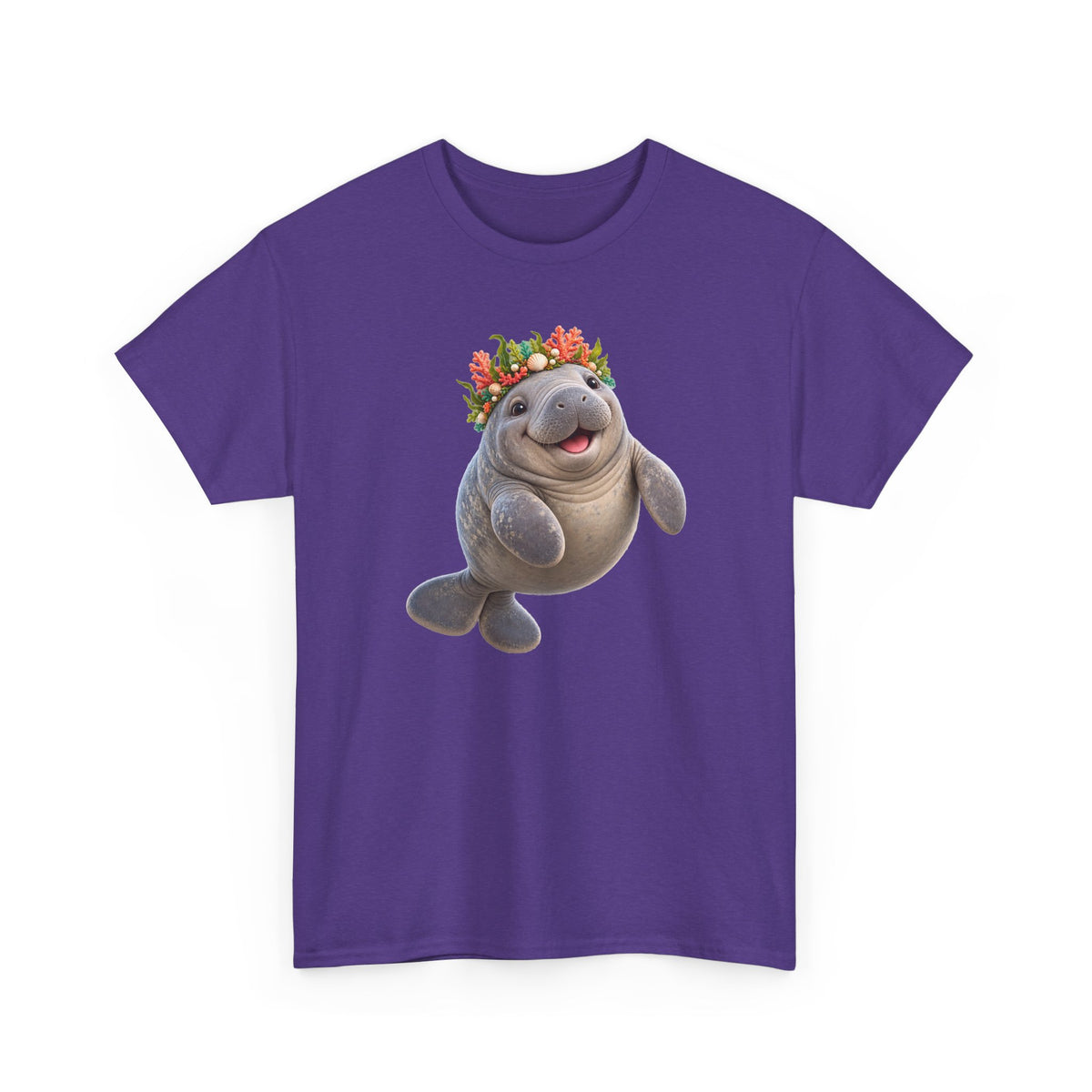 Cheerful Coral Crown Manatee T-Shirt