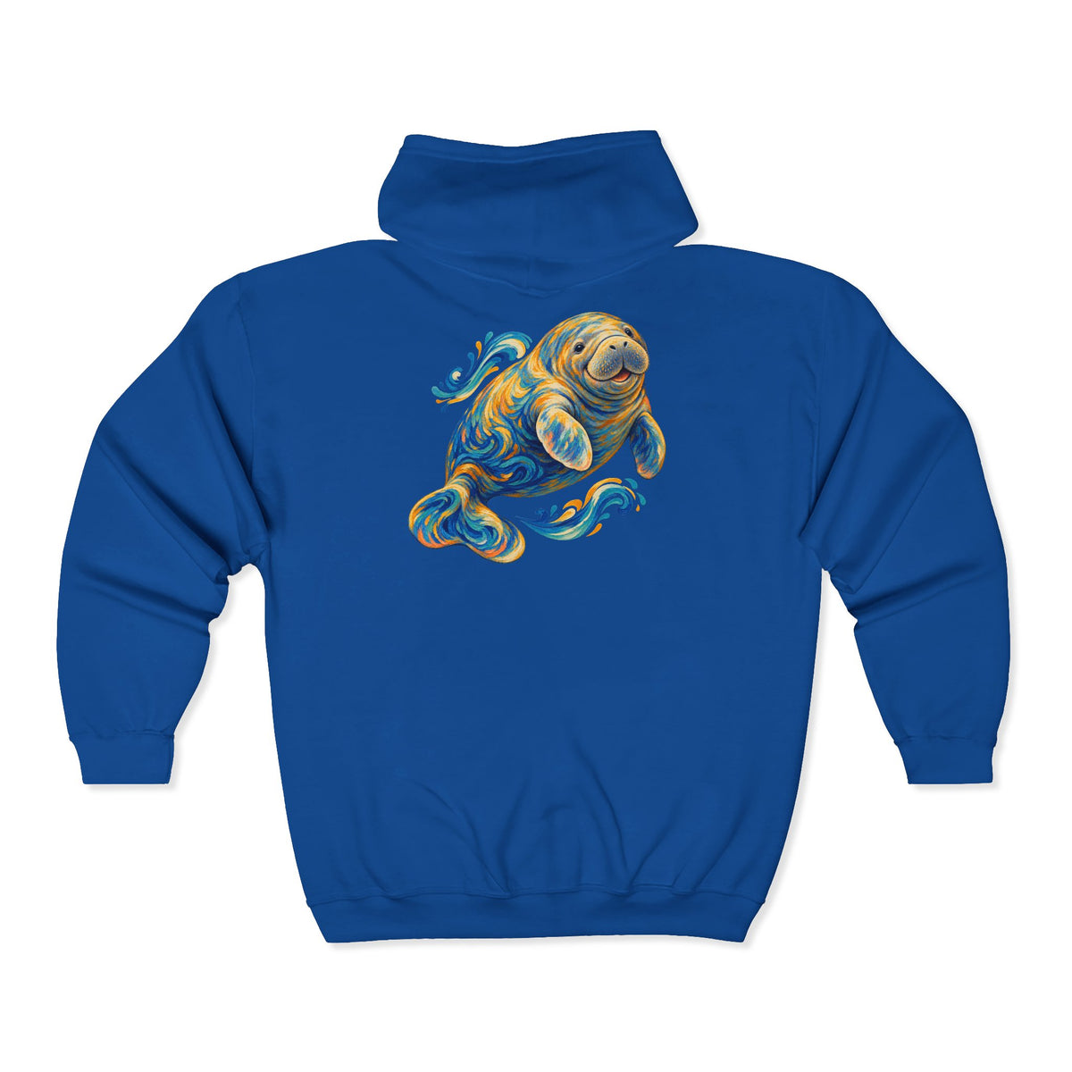 Golden Drift Manatee Zip-Up Hoodie