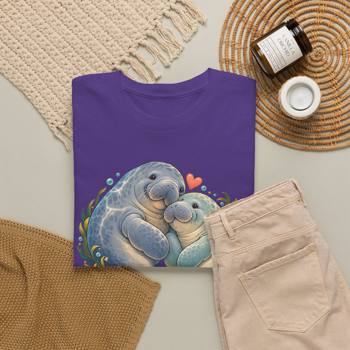 Chubby Mermaid Heart of the Ocean Manatee T-Shirt