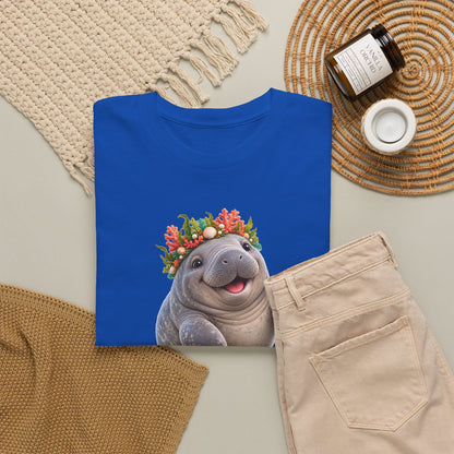 Cheerful Coral Crown Manatee T-Shirt