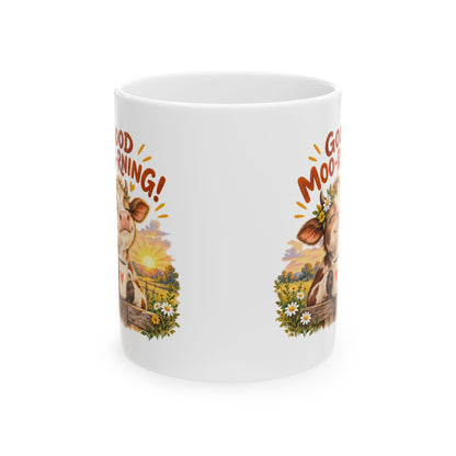 Good Moo-rning – Ceramic Mug, 11 oz | 030