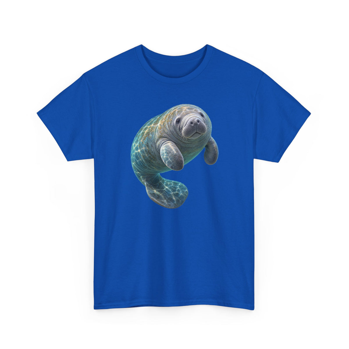 Curled Manatee in Turquoise Light T-Shirt