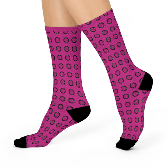 Walter Cushioned Crew Socks - Pink