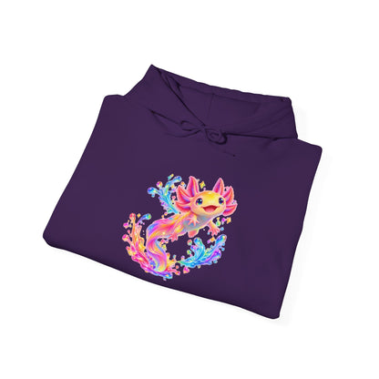 Prismatic axolotl splash leap Pullover Hoodie