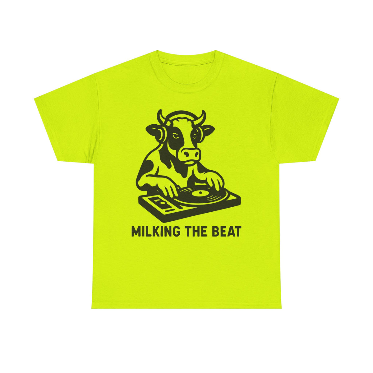 Milking the Beat DJ Cow T-Shirt | Funny Music & Farm Tee