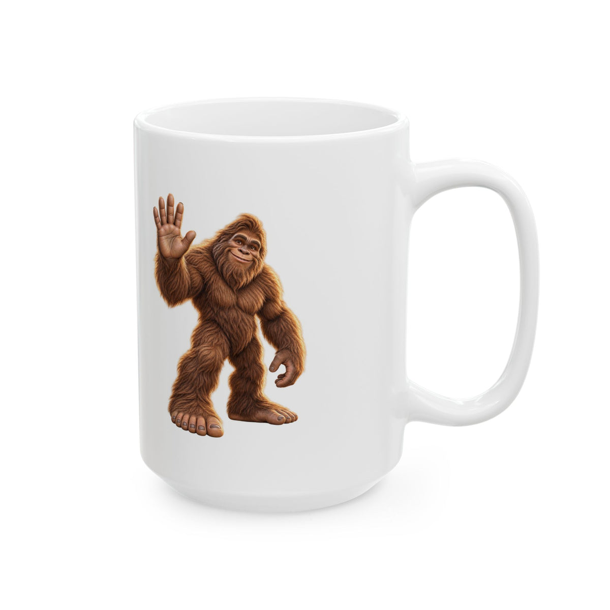 Friendly Sasquatch High Five Mug
