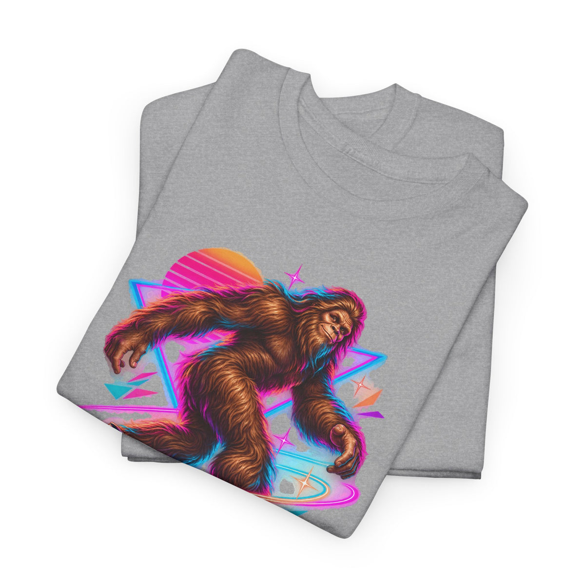Neon Bigfoot on Roller Skates T-Shirt