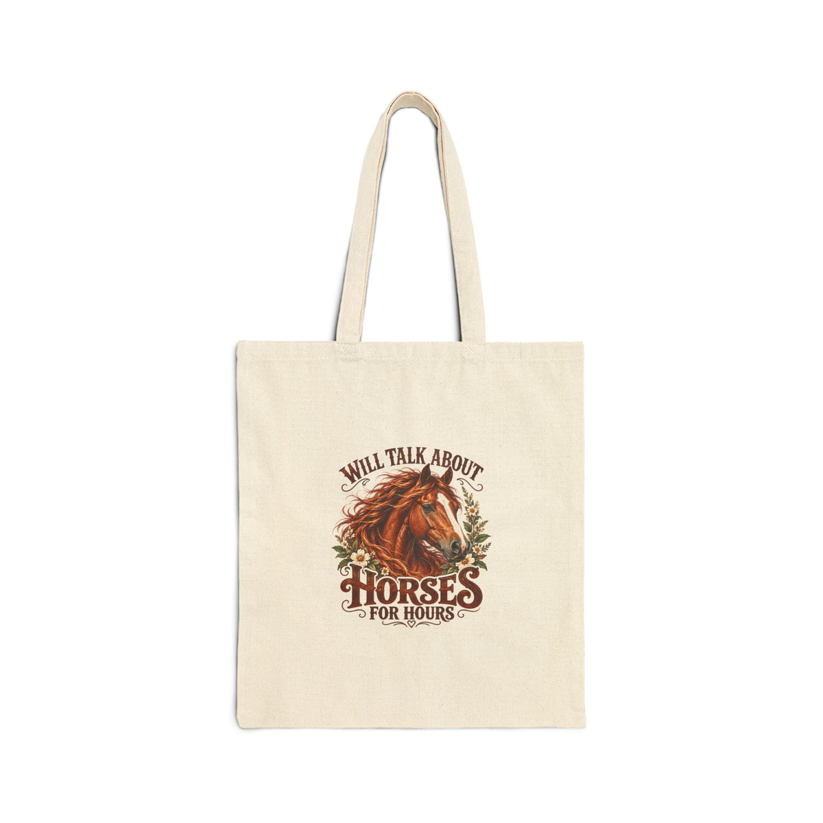 Will Talk About Horses – Cotton Canvas Tote Bag | 019