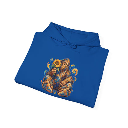Sunflower Rest with a Shaggy Bigfoot Pullover Hoodie