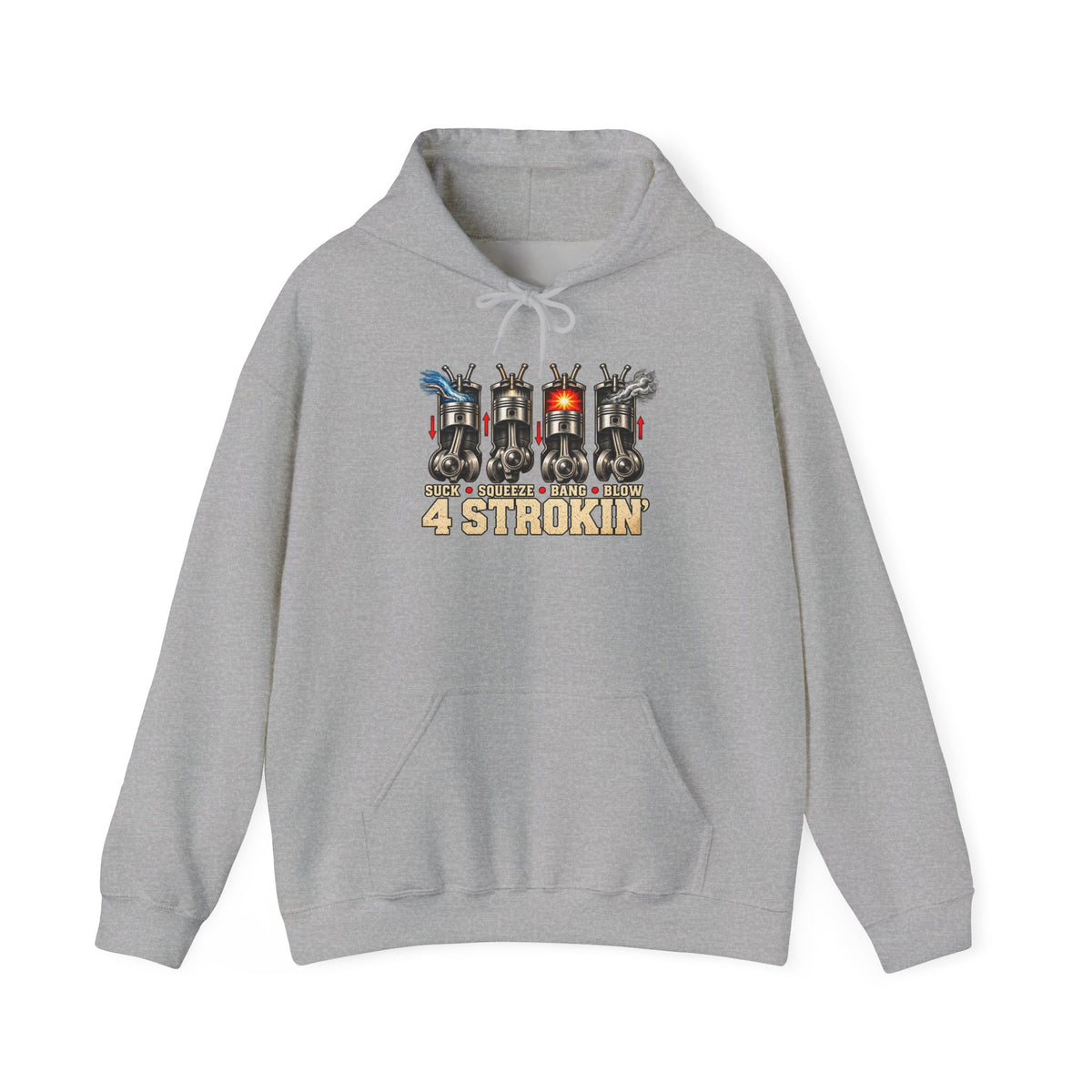 Four Strokin’ – Gildan 18500 Hoodie | 005