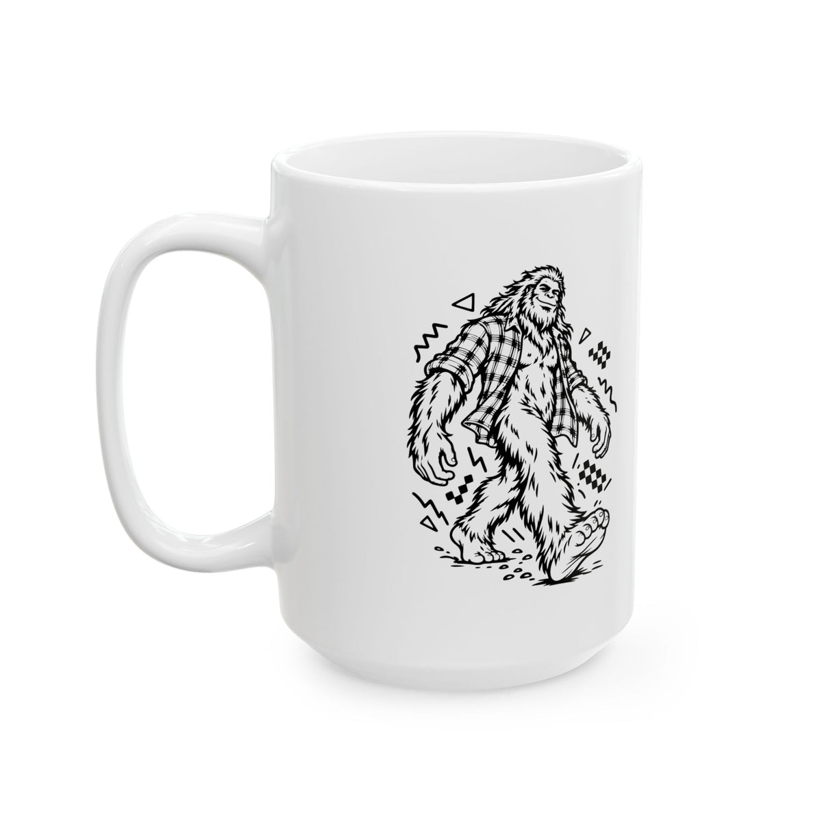 Plaid Bigfoot on the Move Mug