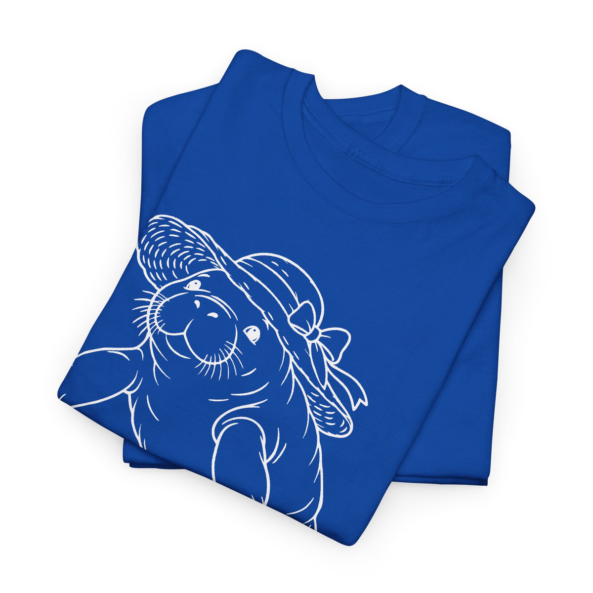 Chubby Mermaid Sunhat Sea Cow Manatee T-Shirt