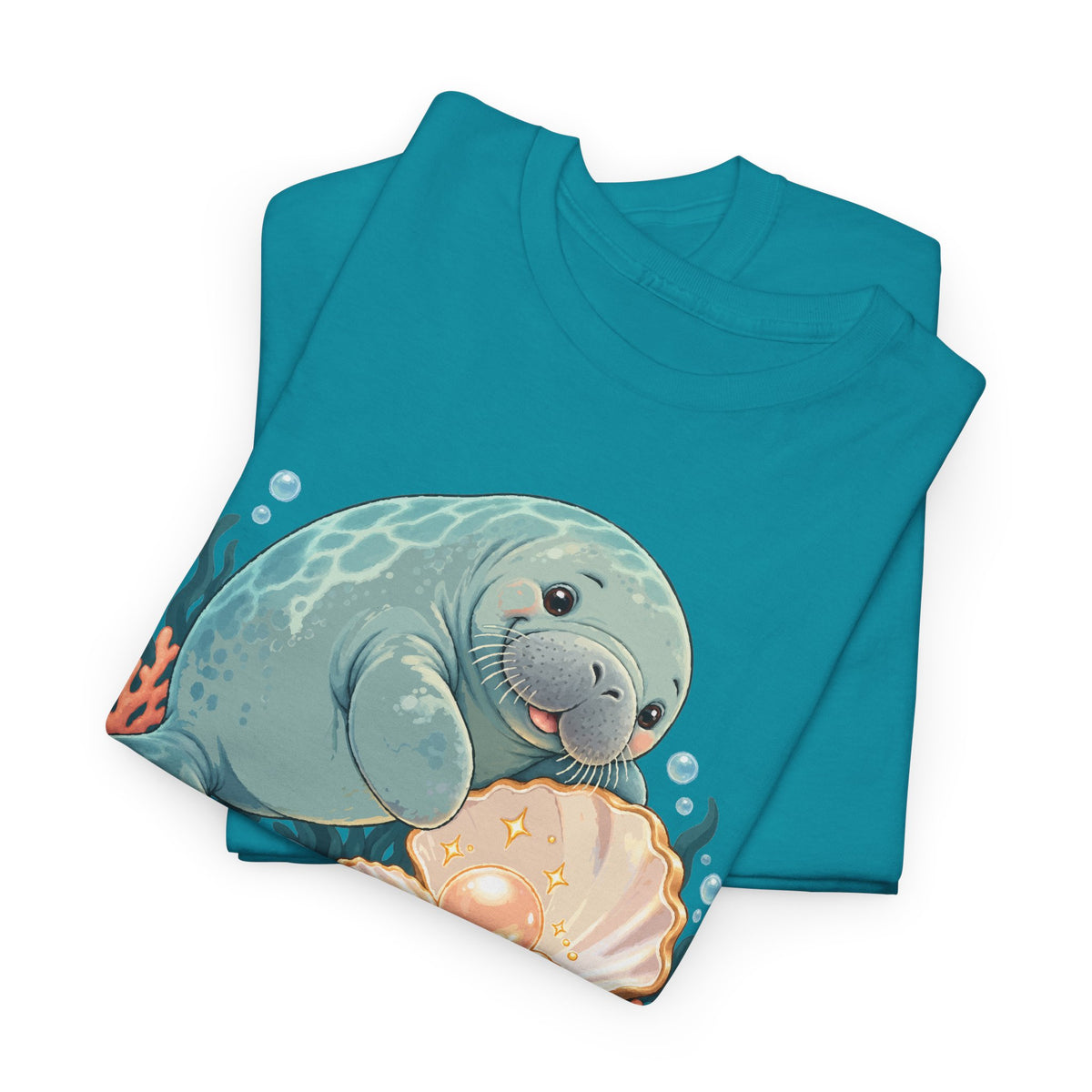 Chubby Mermaid Pearl of the Lagoon Manatee T-Shirt