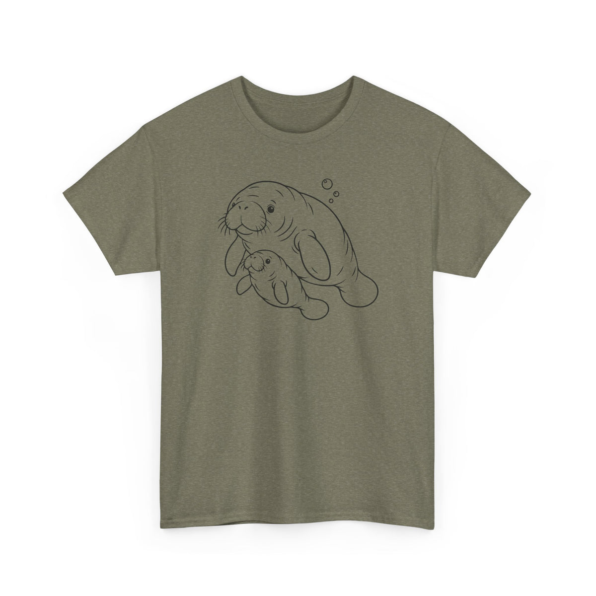 Chubby Mermaid Little Lagoon Family Manatee T-Shirt