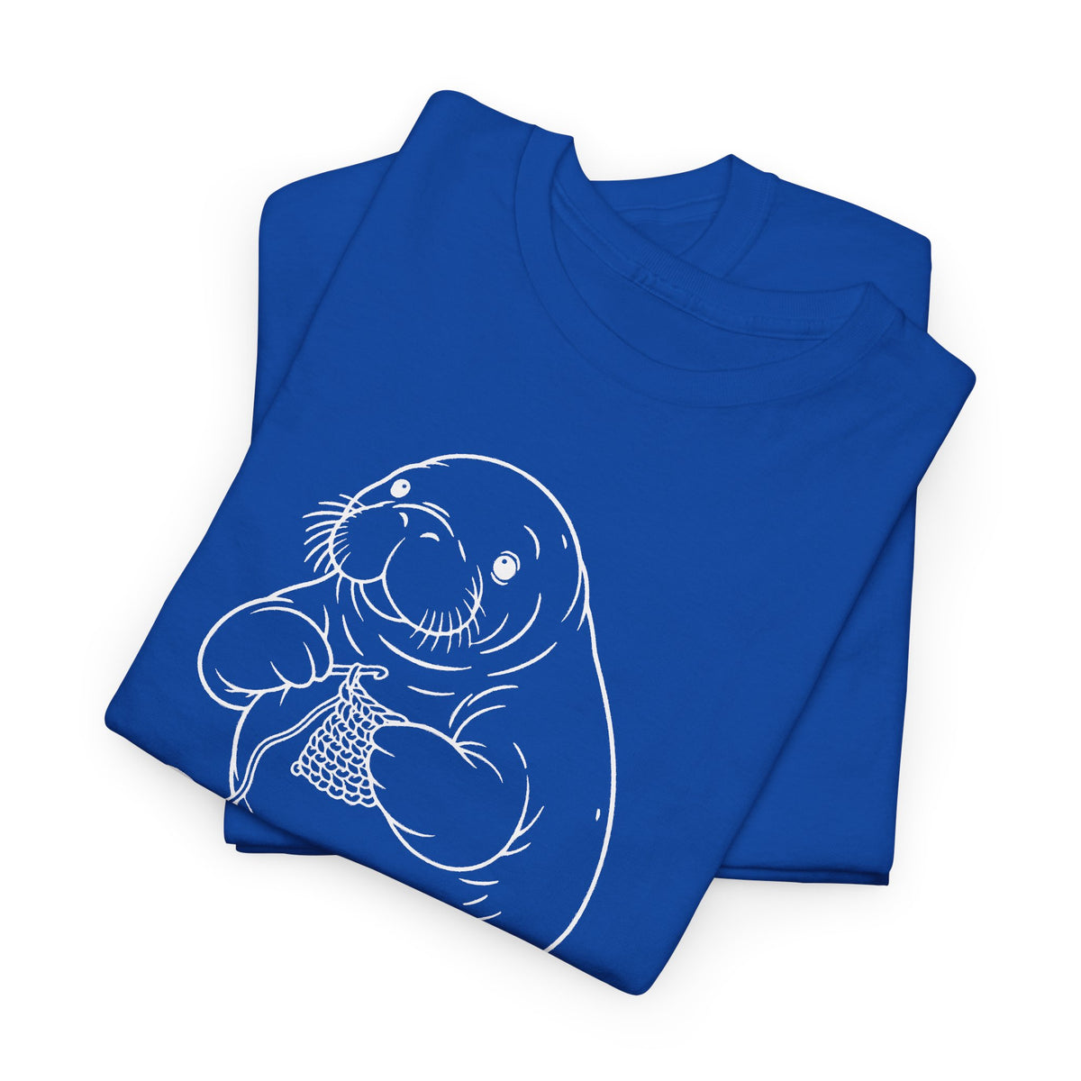 Chubby Mermaid Coastal Crochet Manatee T-Shirt
