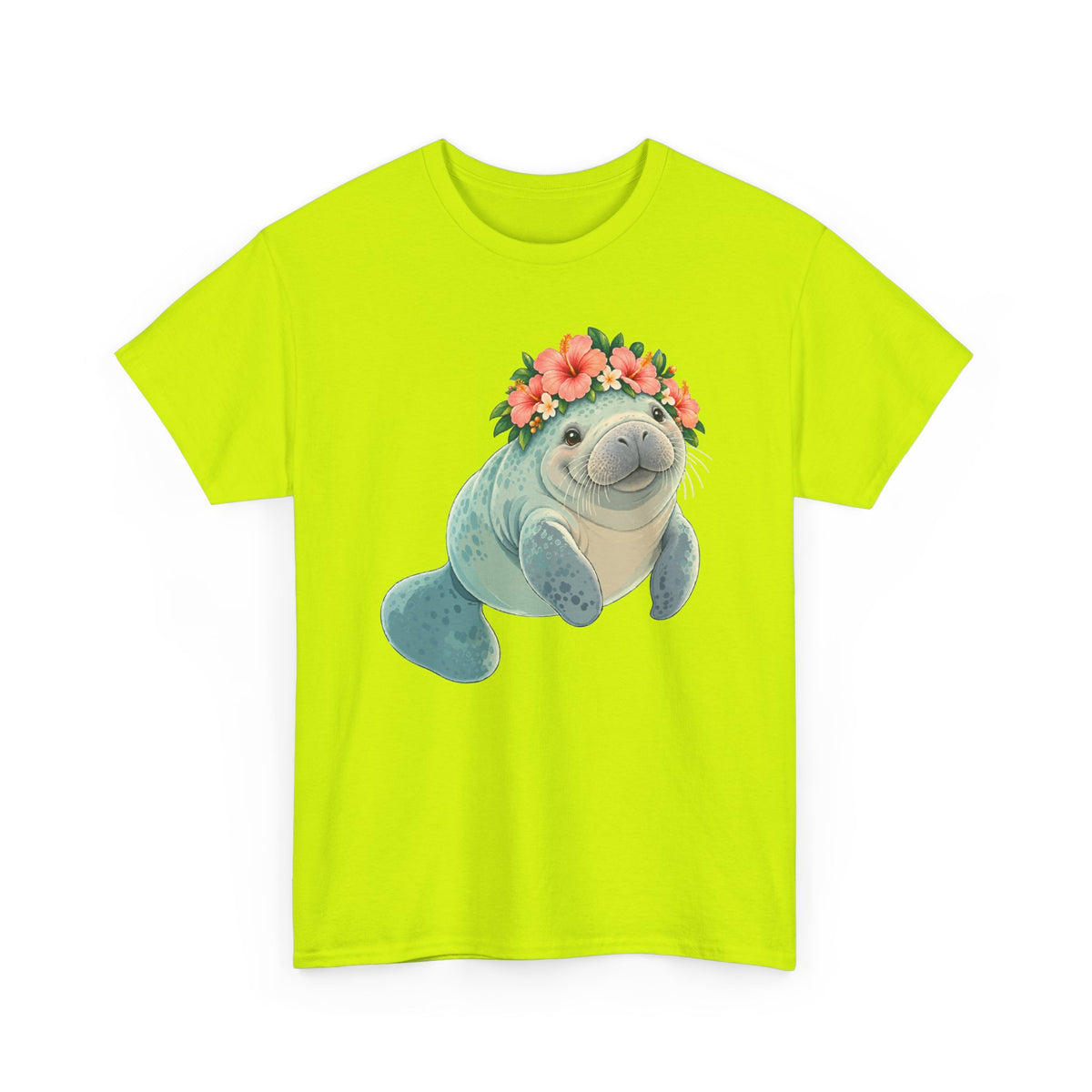 Chubby Mermaid Flower Crown Manatee T-Shirt
