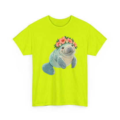 Chubby Mermaid Flower Crown Manatee T-Shirt