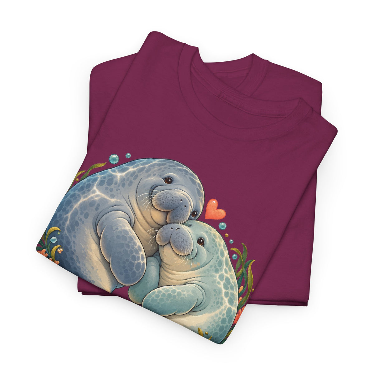 Chubby Mermaid Heart of the Ocean Manatee T-Shirt