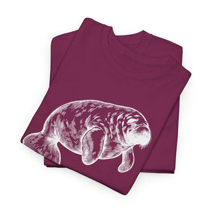 Slow Water Manatee Engraving T-Shirt