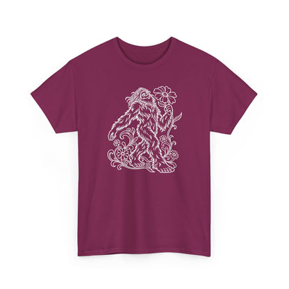 Swaying Sasquatch with a Flower T-Shirt
