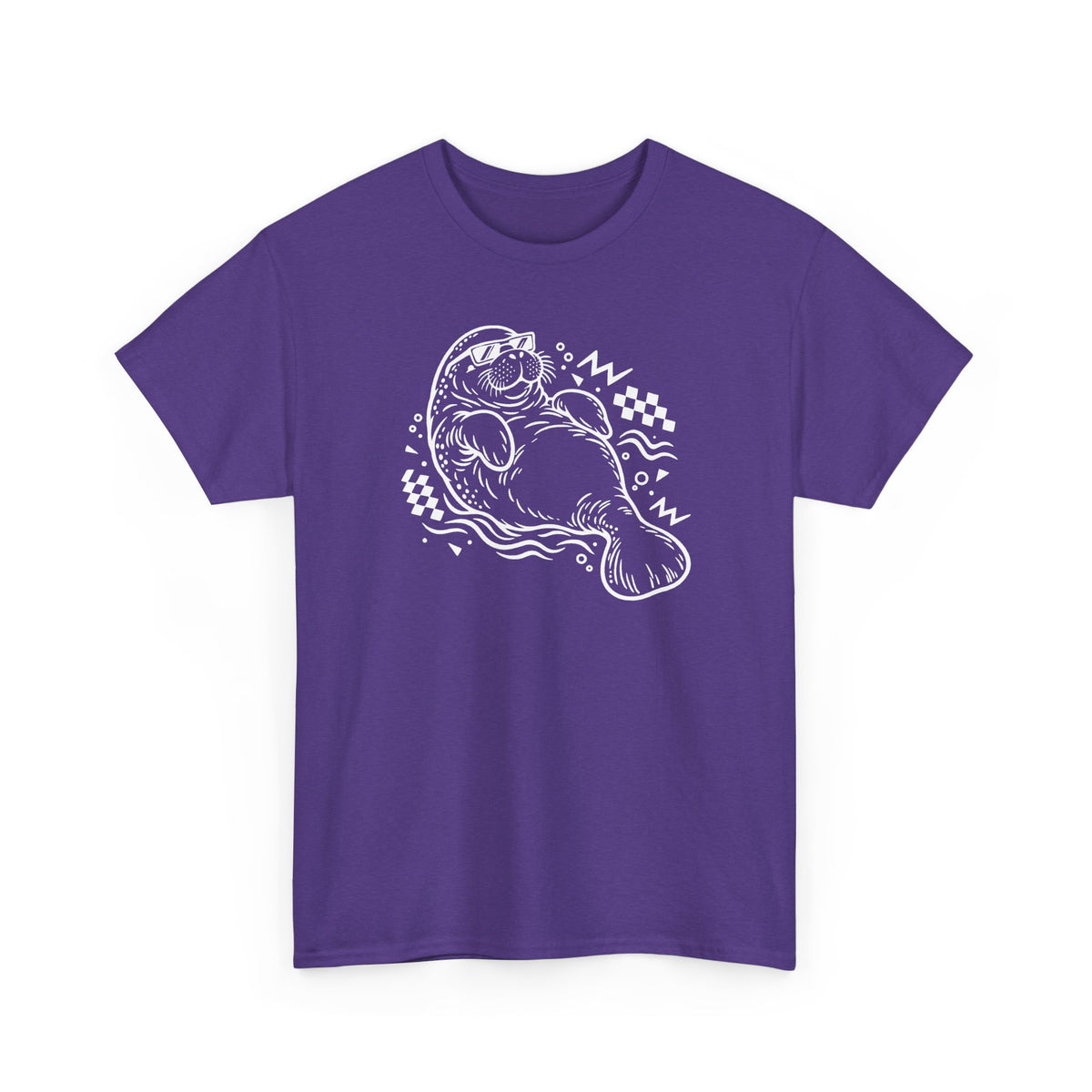 Retro floating manatee mascot T-Shirt
