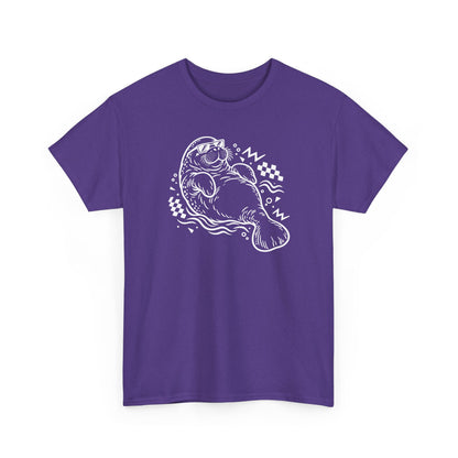 Retro floating manatee mascot T-Shirt