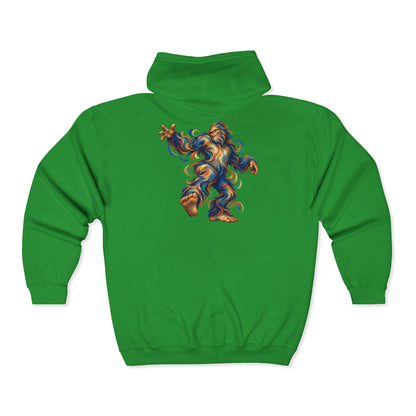 Spiral Step Bigfoot Dance Zip-Up Hoodie