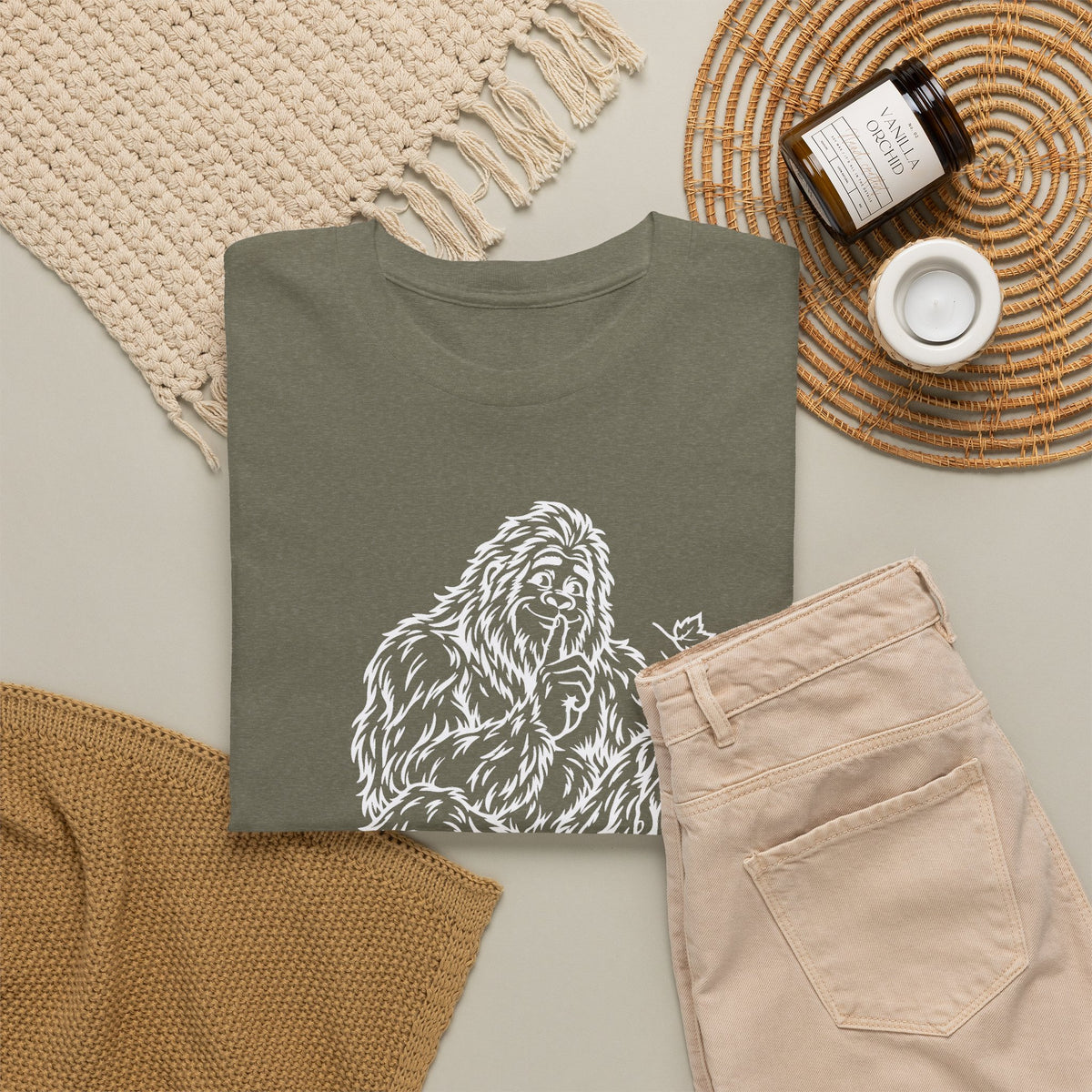 Shh, Friendly Bigfoot in the Forest T-Shirt