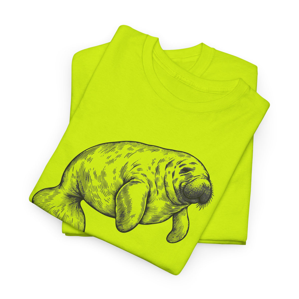 Slow Water Manatee Engraving T-Shirt