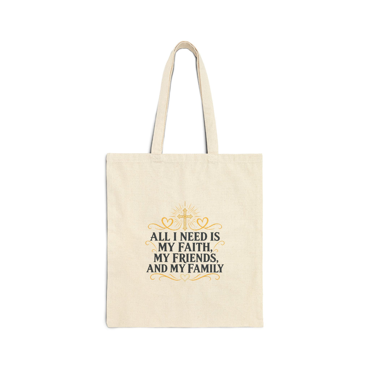 Faith Friends Family – Cotton Canvas Tote Bag | 013