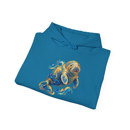 Golden Drift Manatee Pullover Hoodie