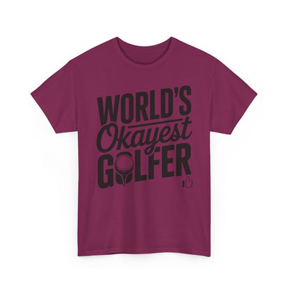 World’s Okayest Golfer T-Shirt | Funny Golf Gift Tee