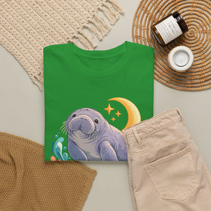Chubby Mermaid Moonlight Drifter Manatee T-Shirt