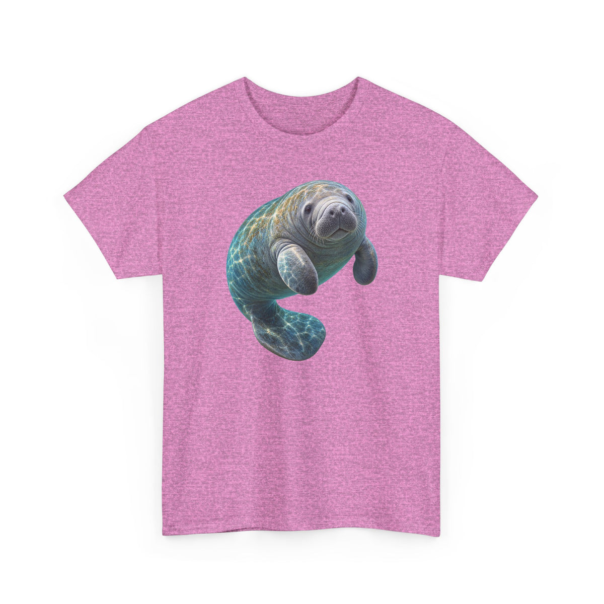 Curled Manatee in Turquoise Light T-Shirt