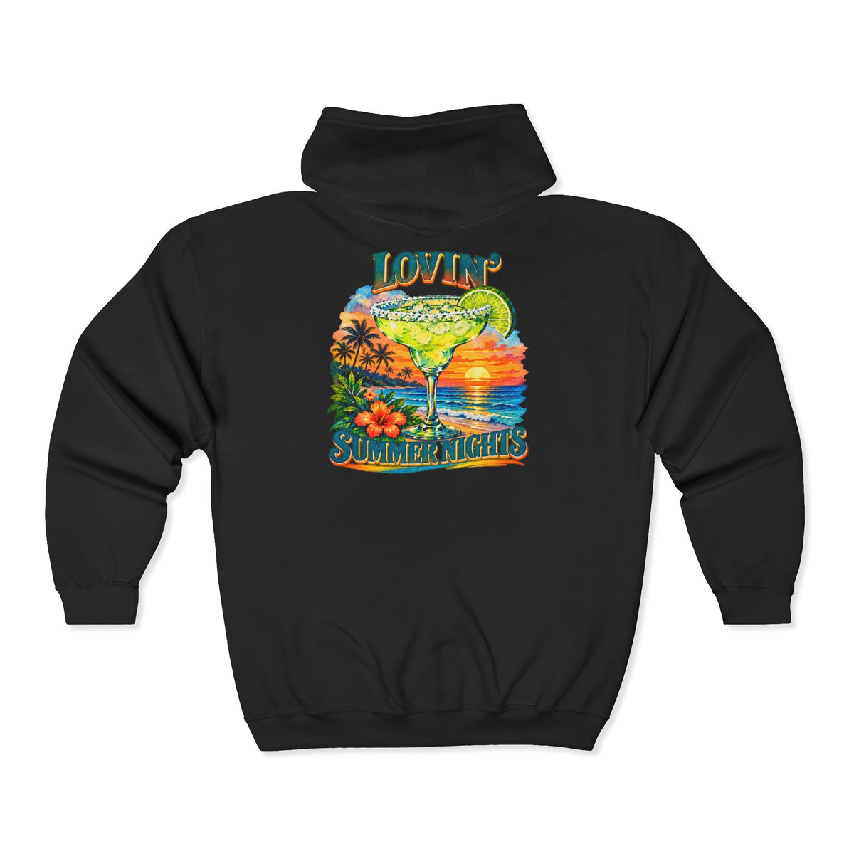 Lovin’ Summer Nights Margarita – Gildan 18600 Zip-Up Hoodie | 001a-v2