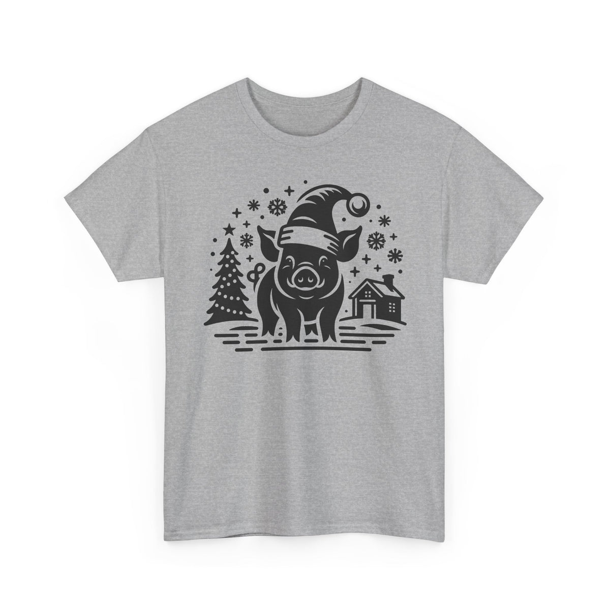 Christmas Pig T-Shirt | Festive Santa Pig Graphic Tee
