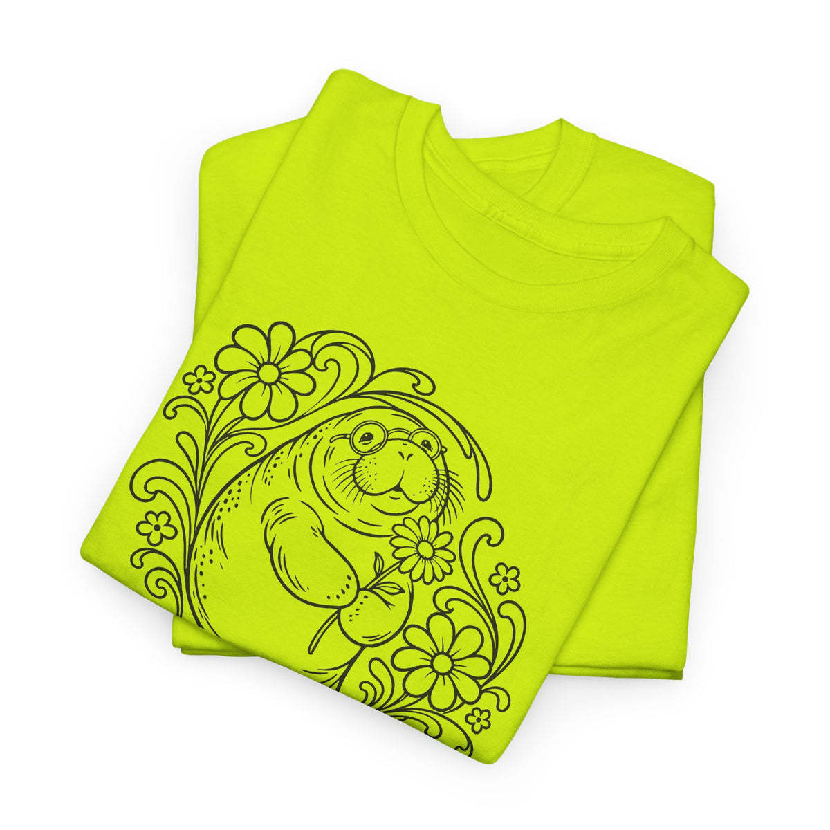 Groovy Spectacled Manatee with Daisy T-Shirt