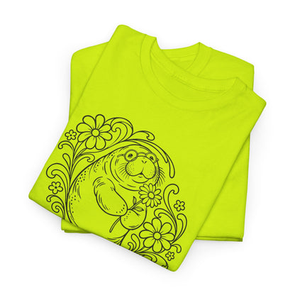Groovy Spectacled Manatee with Daisy T-Shirt