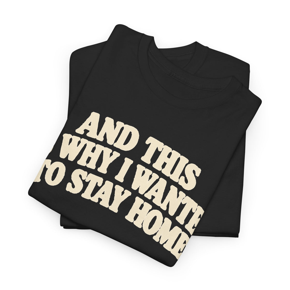 And This Is Why I Wanted to Stay Home – Black Gildan 5000 T-Shirt | 092-R1