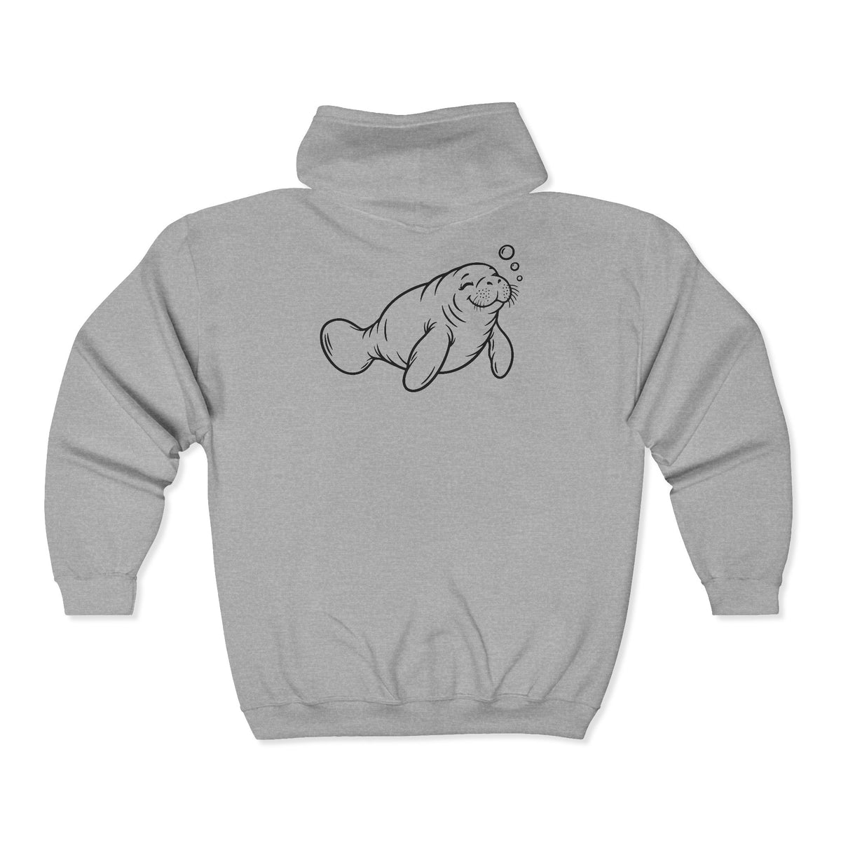 Slow Float Manatee Zip-Up Hoodie