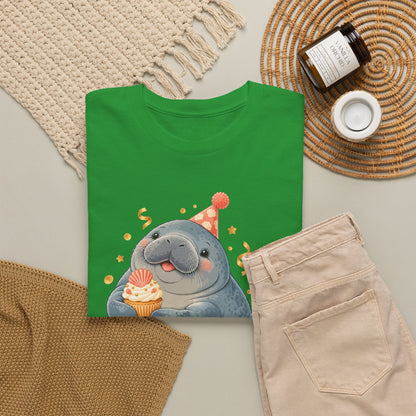 Chubby Mermaid Party at the Sandbar Manatee T-Shirt