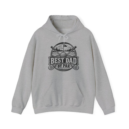 Best Dad by Par – One-Color – Safety Green/Pink Gildan 18500 Hoodie | 042a