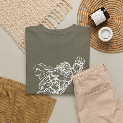Soaring Cape-Wearing Sasquatch T-Shirt