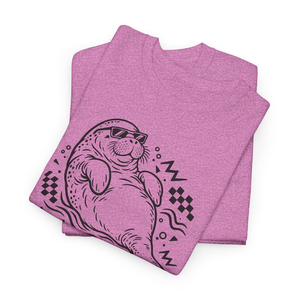 Retro floating manatee mascot T-Shirt