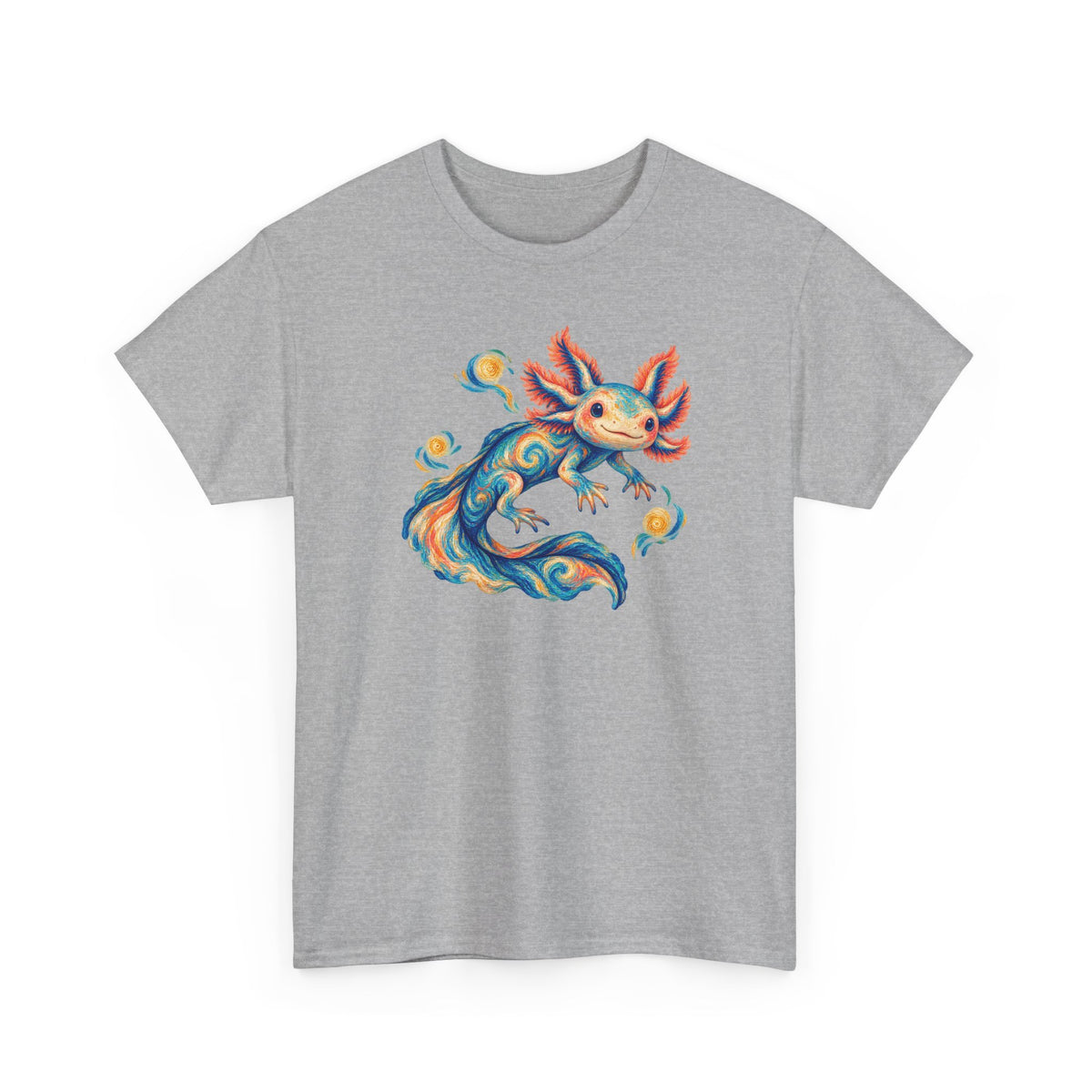 Starwater Axolotl in Turquoise and Coral T-Shirt