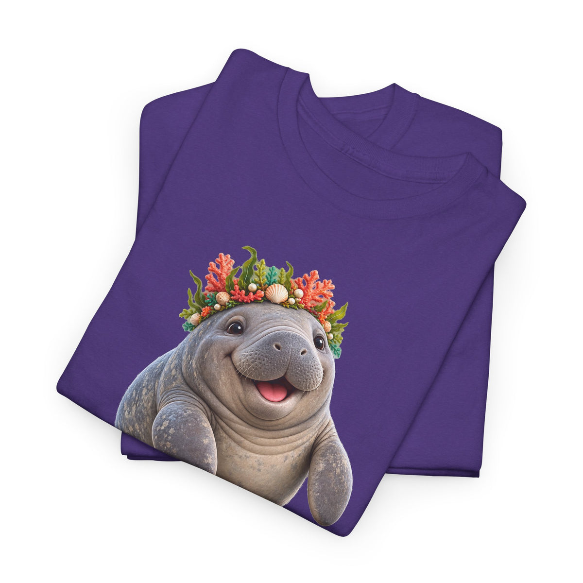 Cheerful Coral Crown Manatee T-Shirt